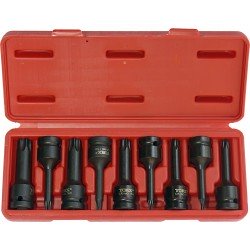 Juego 9 vasos impacto TORX macho